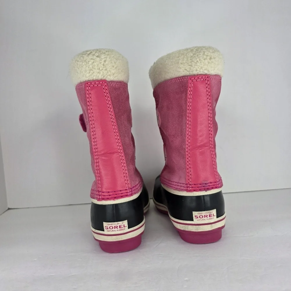 Sorel 1964 Pac Strap Boot Waterproof Suede Patent Winter Boots Childrens Size 12